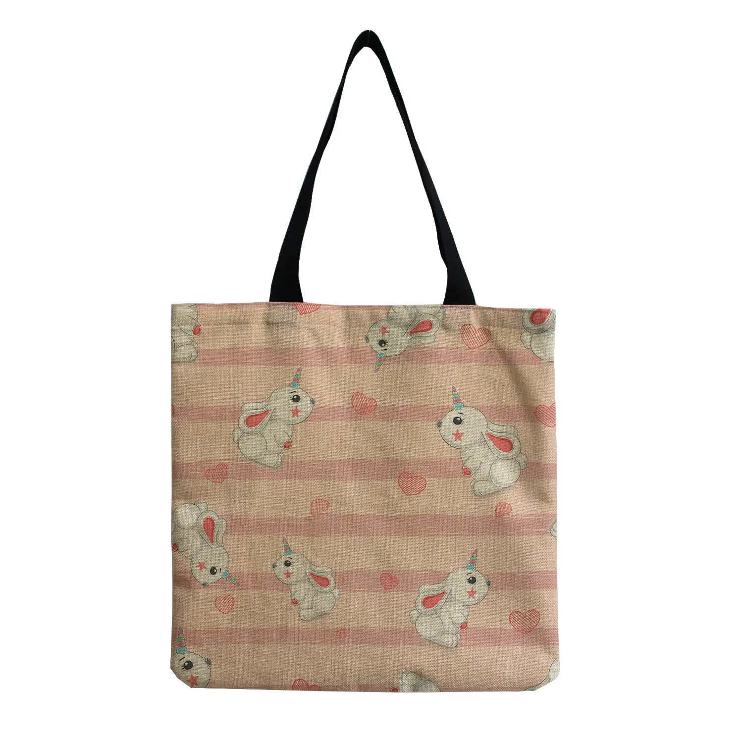 Rabbit Printed Casual Tote Beach Shoulder Bag for Women