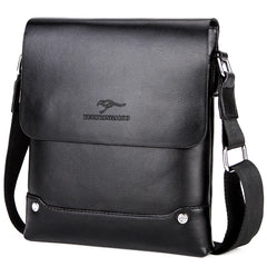 YUES KANGAROO Men Business Messenger Bag PU Leather Shoulder Bag