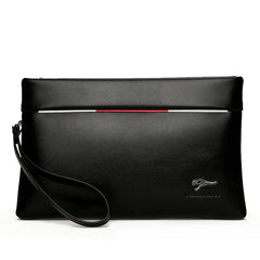 YUES KANGAROO Men Clutch Bag Soft Leather Large Capacity Envelope Wallet