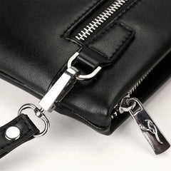 YUES KANGAROO Men Clutch Bag Large Capacity Soft Leather Envelope Wallet