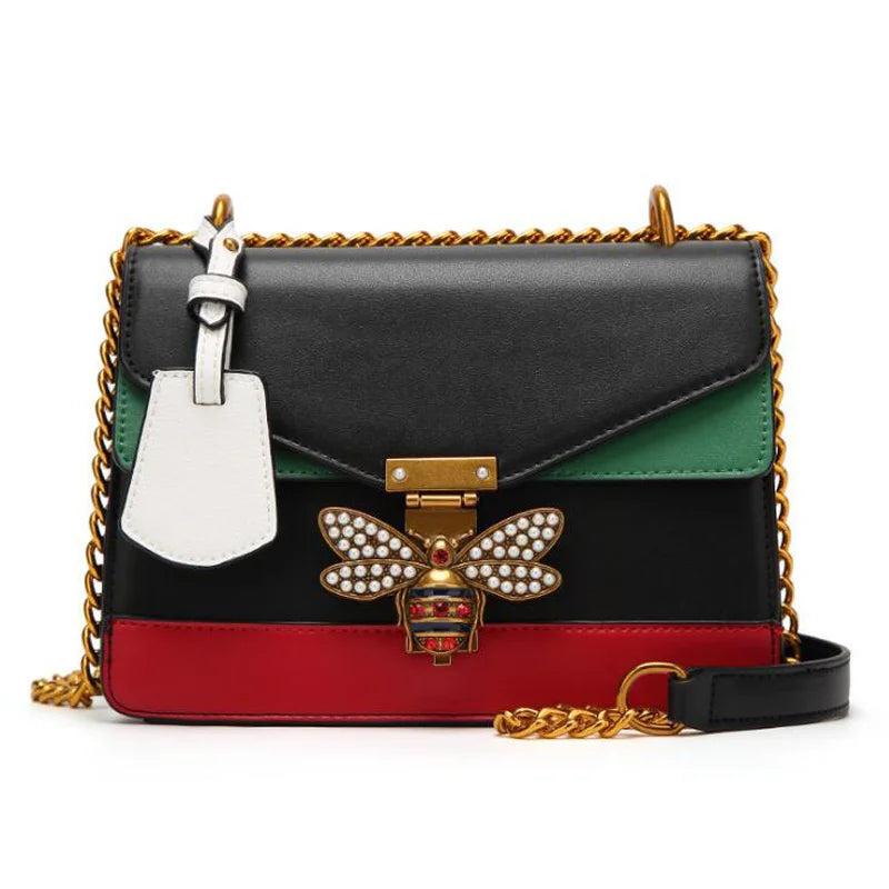 Lady Bag Women Splicing Little Bee Bags Cover Style Handbag