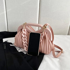 Women's Triangle Handbag & Pleated Shoulder Bag