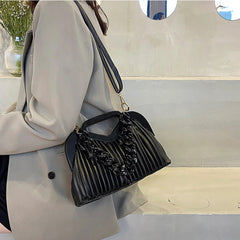 Women's Triangle Handbag & Pleated Shoulder Bag