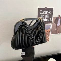 Women's Triangle Handbag & Pleated Shoulder Bag