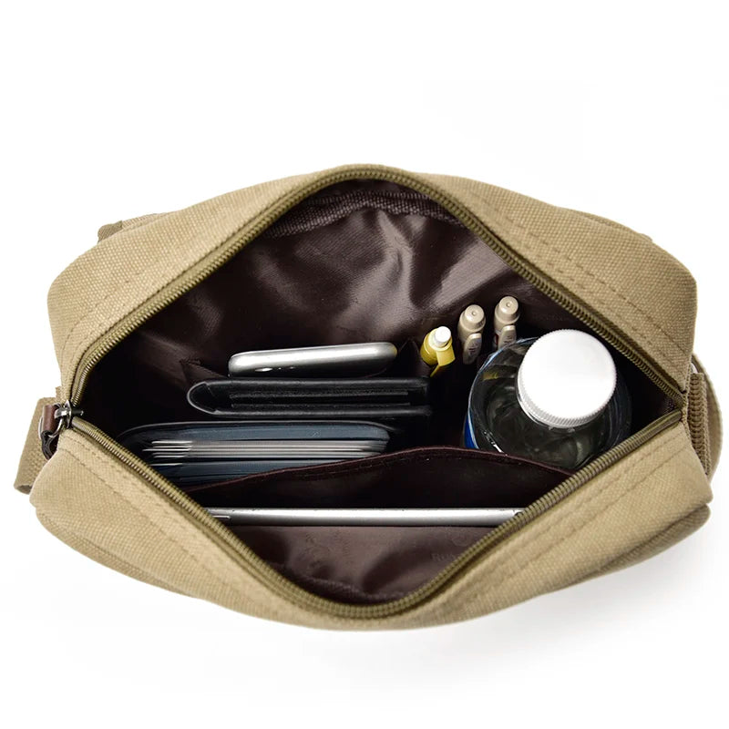 YUTUO Canvas Trunk Men's Crossbody Shoulder Messenger Bag