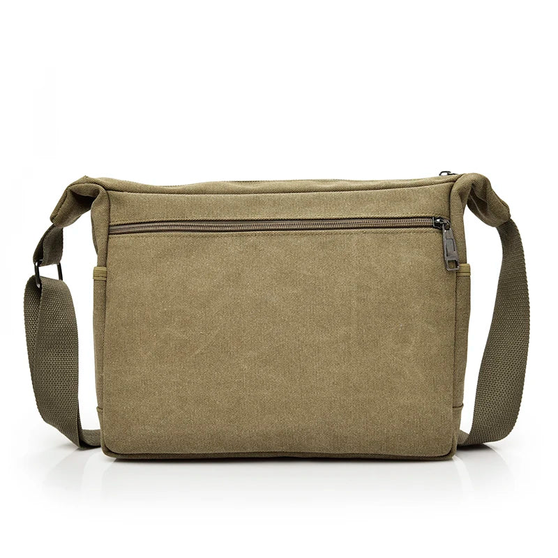 YUTUO Canvas Business Handbag Casual Vintage Trunk Men's Messenger Bag