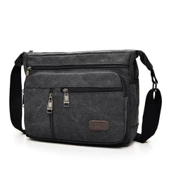 YUTUO Canvas Business Handbag Casual Vintage Trunk Men's Messenger Bag