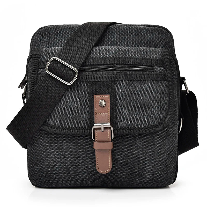 YUTUO Canvas Trunk Men's Crossbody Shoulder Messenger Bag