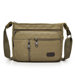 YUTUO Canvas Business Handbag Casual Vintage Trunk Men's Messenger Bag