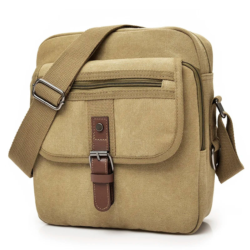 YUTUO Canvas Trunk Men's Crossbody Shoulder Messenger Bag