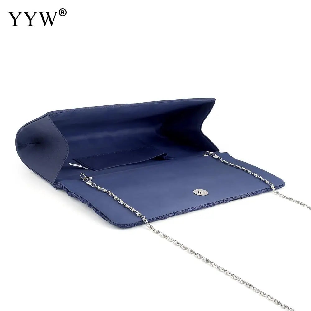 Vintage Satin Clutch Bag Evening Party Purse Waterproof Shoulder Messenger Bags