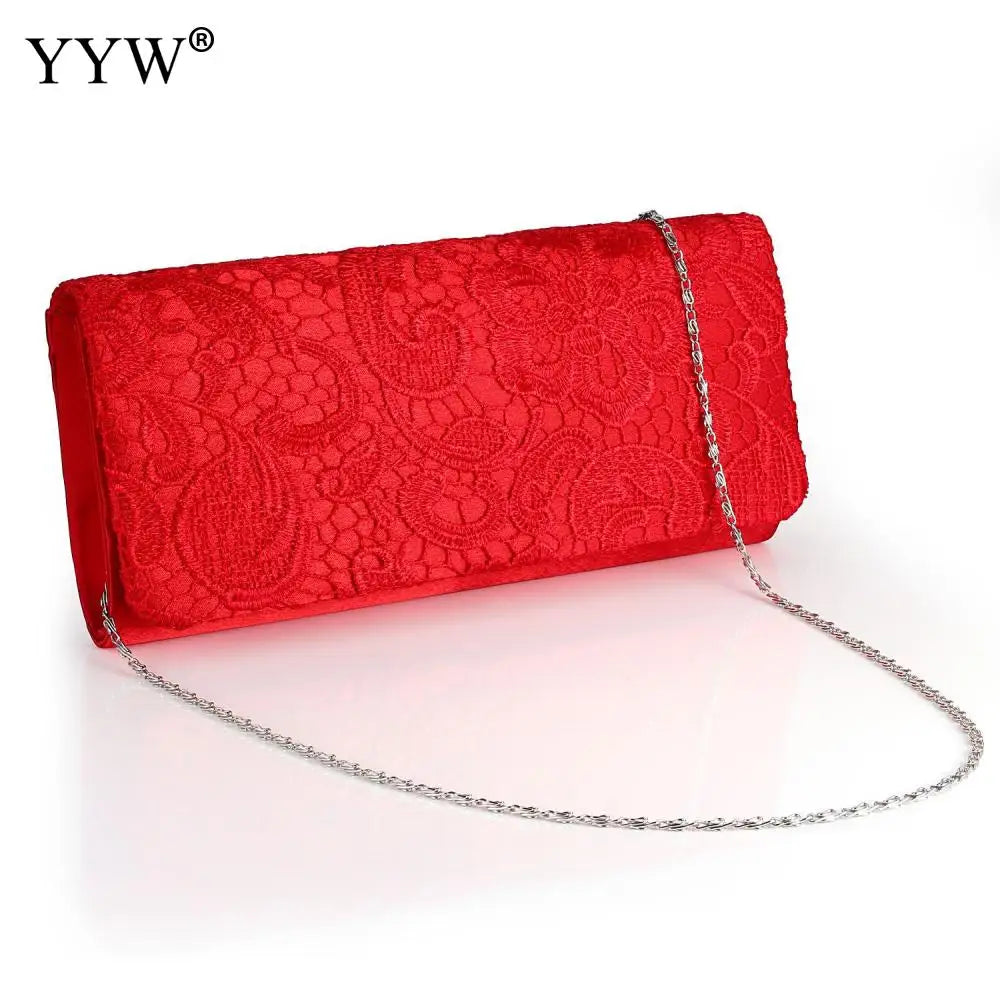 Vintage Satin Clutch Bag Evening Party Purse Waterproof Shoulder Messenger Bags
