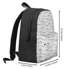 YA Book Quotes Backpacks Men's & Women's Bags Zipper Close Female Backpacks