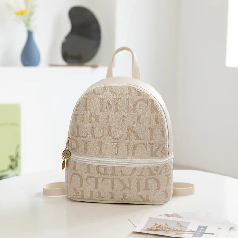 Yaoku Printed Backpack Cross-body Shoulder Bag Casual Shoulder Pu Bag