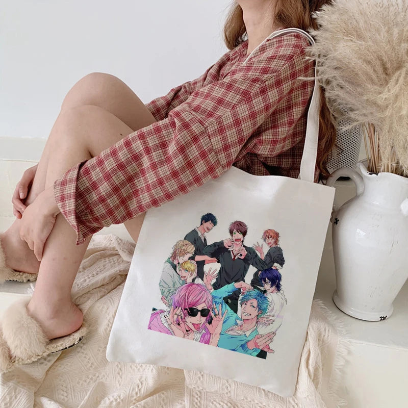 Yarichin Bitch Club Anime Tote Bag Harajuku Shoulder Canvas Handbag