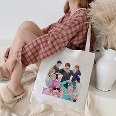 Yarichin Bitch Club Anime Tote Bag Harajuku Shoulder Canvas Handbag