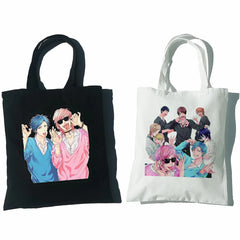 Vintage Anime Shoulder Bag Large Capacity Harajuku Women Japanese Hip Hop