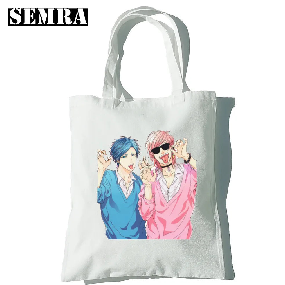 Vintage Anime Shoulder Bag Large Capacity Harajuku Women Japanese Hip Hop