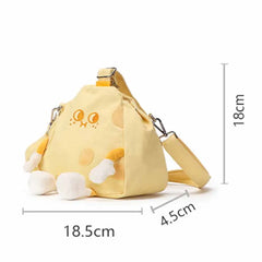 Yellow Cheese Canvas Villain Outdoor Shopping Girl Party Small Bag