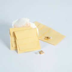 Yellow Microfiber Gift Bags 8x8cm Jewelry Accessories Pouch Wedding Favor