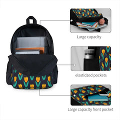 Yellow Tulip In Midnight By Backpacks Men's Backpacks Bags For Women Bag