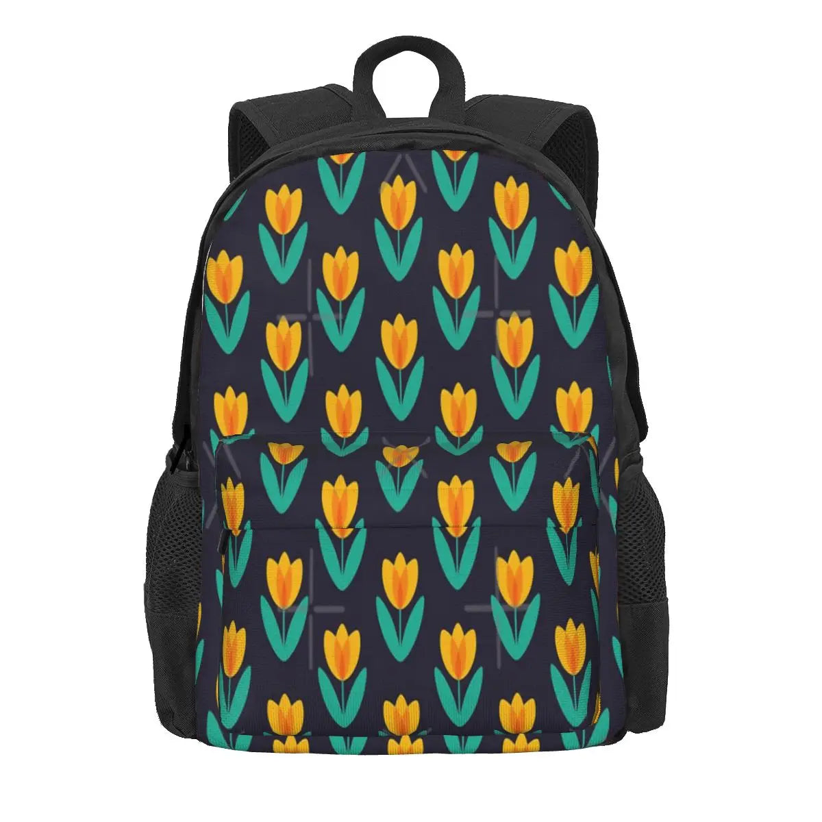 Yellow Tulip In Midnight By Backpacks Men's Backpacks Bags For Women Bag