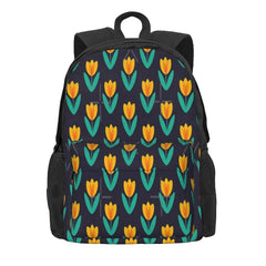 Yellow Tulip In Midnight By Backpacks Men's Backpacks Bags For Women Bag