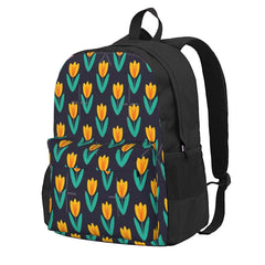 Yellow Tulip In Midnight By Backpacks Men's Backpacks Bags For Women Bag