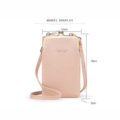Yellow Women Bag Cell Phone Pocket Pu Leather Ladies Crossbody Bags Purse