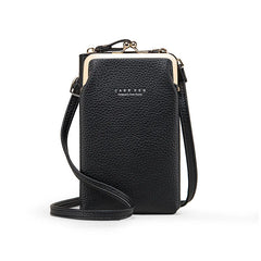 Yellow Women Bag Cell Phone Pocket Pu Leather Ladies Crossbody Bags Purse