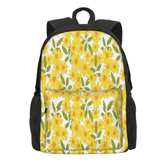 Yellow Zinnias Backpacks Men's & Women's Bag