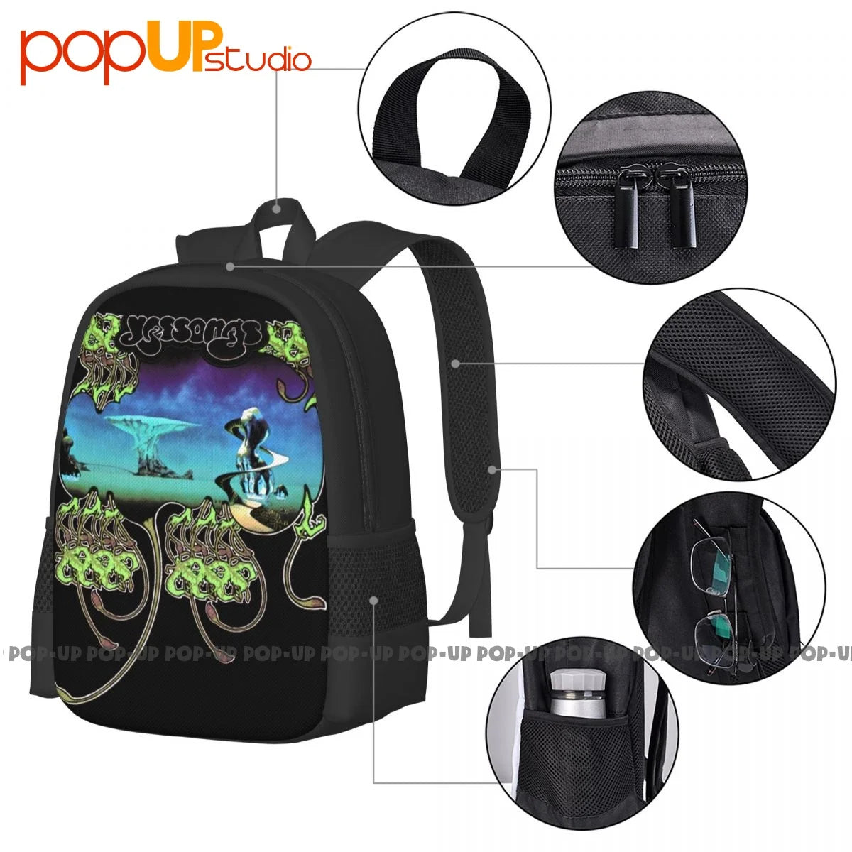 Yes Yessongs Live 1973 Backpack Gym Style 3D Printing Clothes Backpacks