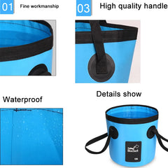 12L 20L Waterproof Water Bags Fishing Folding Bucket Portable