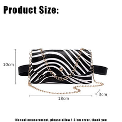 Leopard Pattern Shoulder Bag Waist Fanny Pack Lady PU Purse