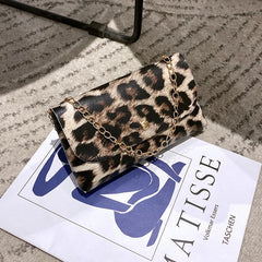 Leopard Pattern Shoulder Bag Waist Fanny Pack Lady PU Purse