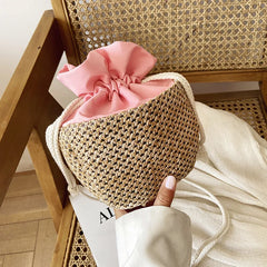 Rattan Woven Straw Bags for Women Bohemia Crossbody Messenger