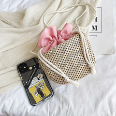 Rattan Woven Straw Bags for Women Bohemia Crossbody Messenger