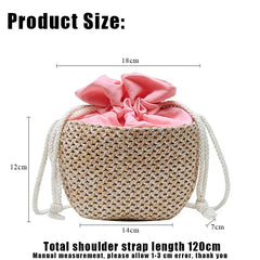 Rattan Woven Straw Bags for Women Bohemia Crossbody Messenger