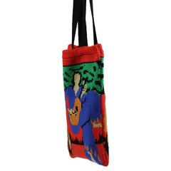 Women's Art Jacquard Knitting Bag Shoulder Tote