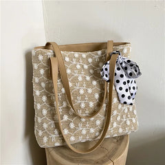 Large Woven Tote Bag Women Summer Handbag Rattan Shoulder Purse Shopper