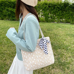Large Woven Tote Bag Women Summer Handbag Rattan Shoulder Purse Shopper