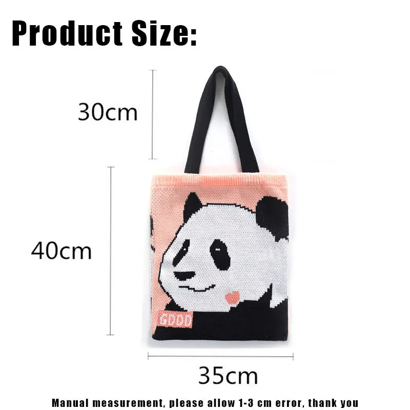 Cute Animal Shoulder Bag Cartoon Storage Tote Handbag