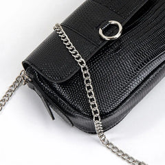 Women Leather Chain Crossbody Pack Shoulder Bag