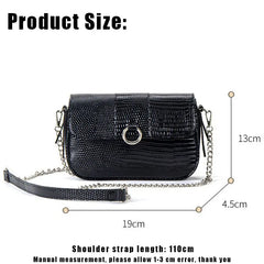 Women Leather Chain Crossbody Pack Shoulder Bag