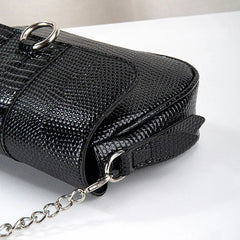 Women Leather Chain Crossbody Pack Shoulder Bag