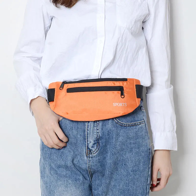 Canvas Phone Bag Fitness Waist Pack High Capacity