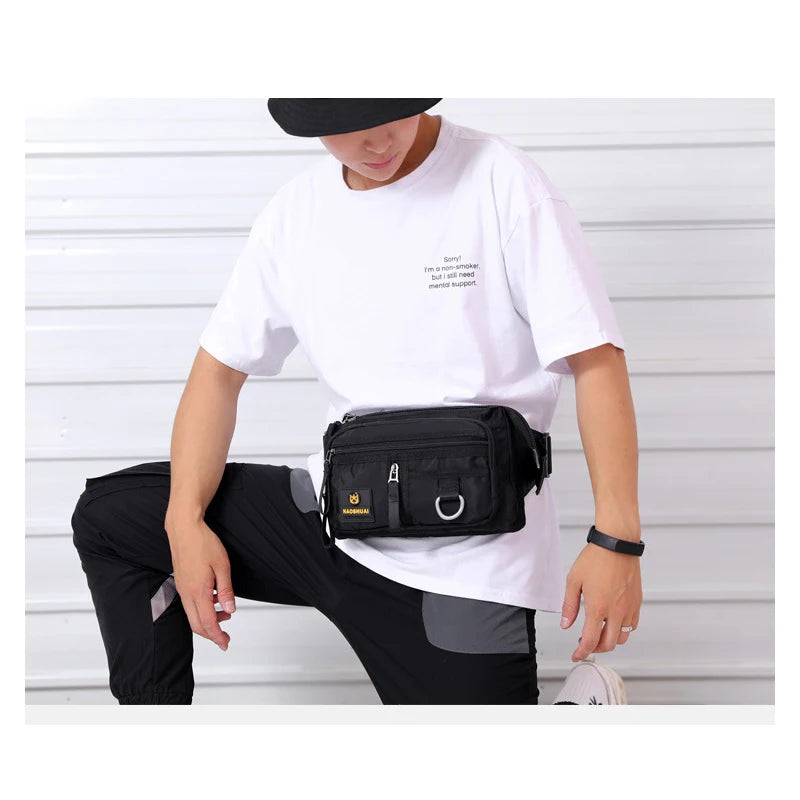 Waterproof Nylon Chest Bag for Men Women
