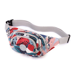 Printed Women's Waist Bag Sports Running Chest Bags Travel Leisure