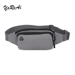 Camouflage Waist Bag with Earphone Hole for Men Women