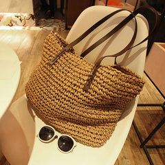 Woven Straw Beach Bag Large Totes Shoulder Bags